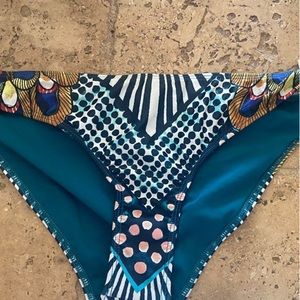 Mara Hoffman Bikini Bottom swimwear swim low rise kaya peacock design festival